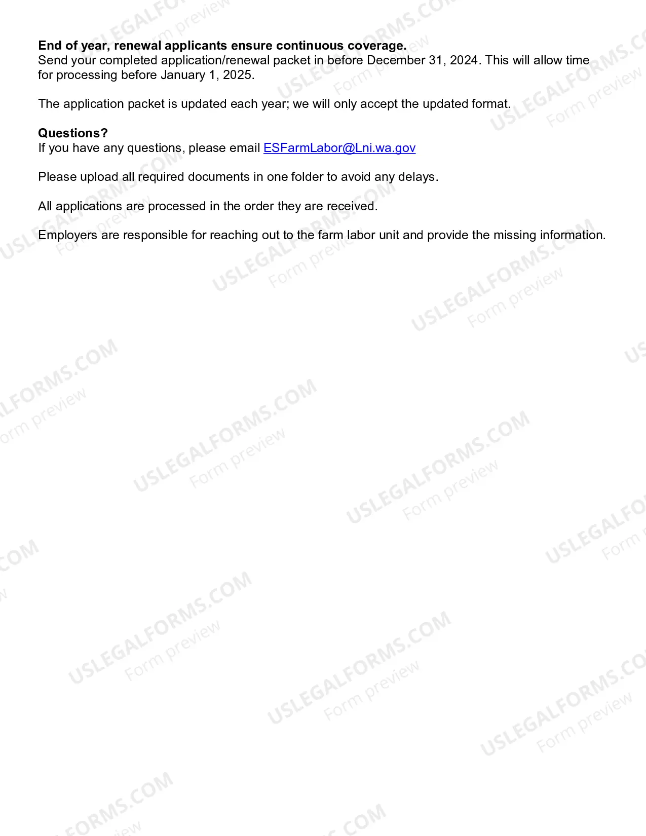 Preview Farm Labor Contractor Application/Renewal Packet