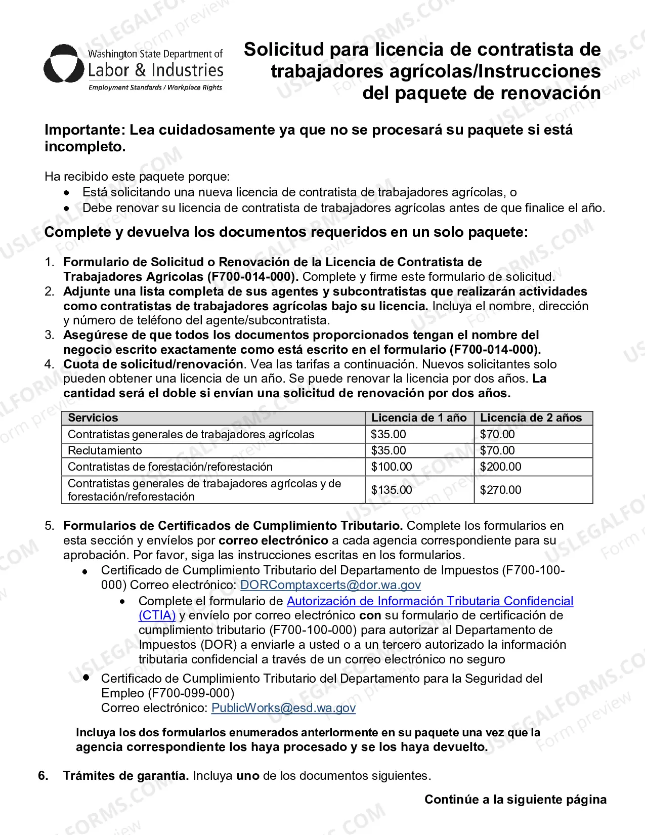 Preview Farm Labor Contractor Application/Renewal Packet
