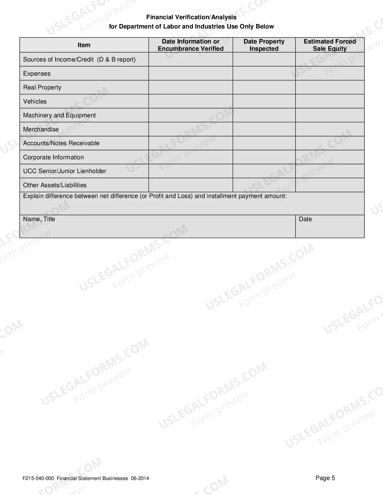 Preview Financial Statement Businesses