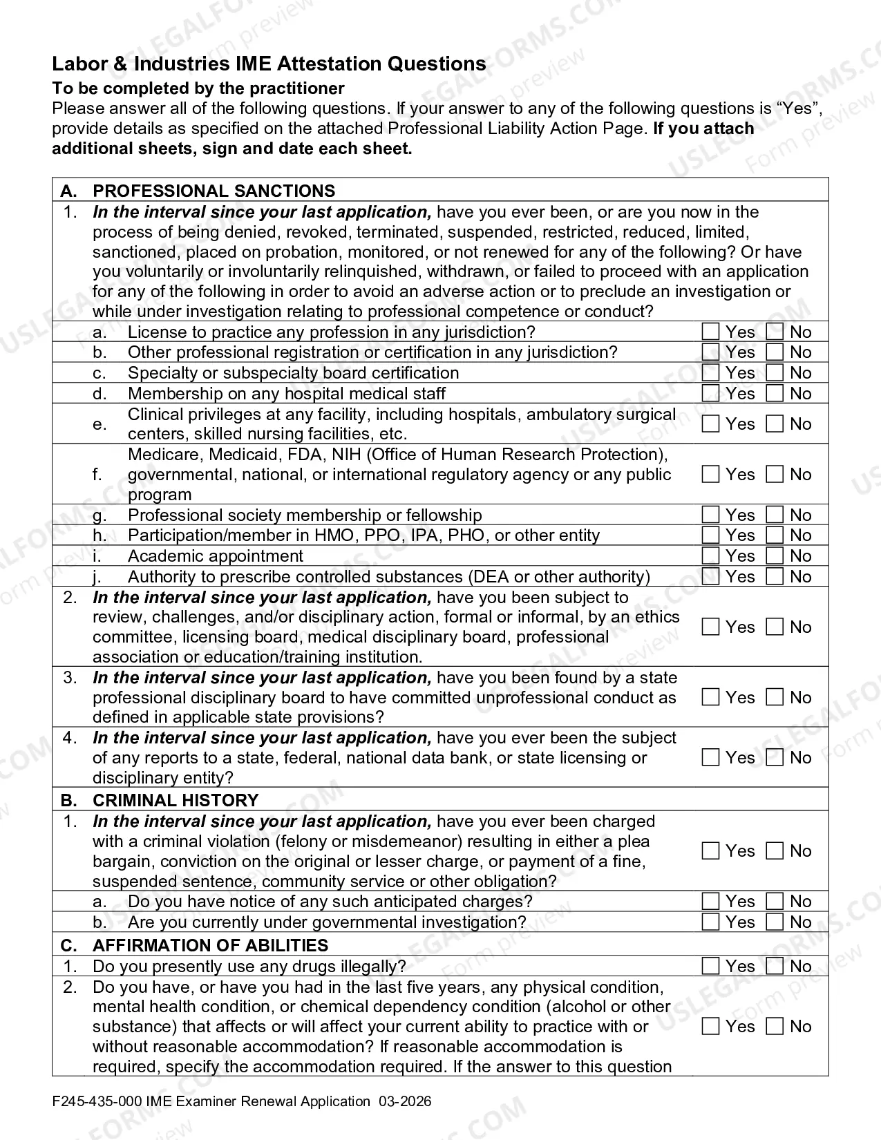 Preview IME Provider Renewal Application