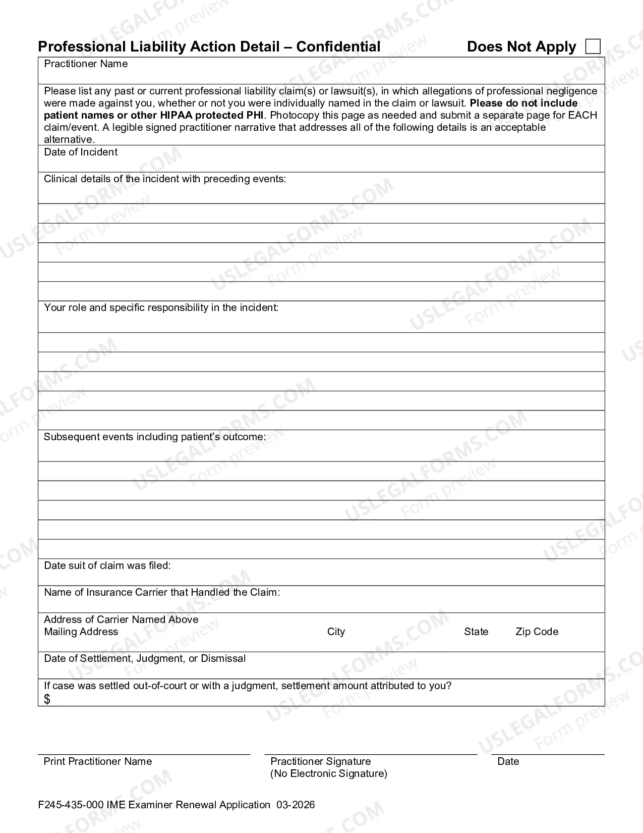 Preview IME Provider Renewal Application