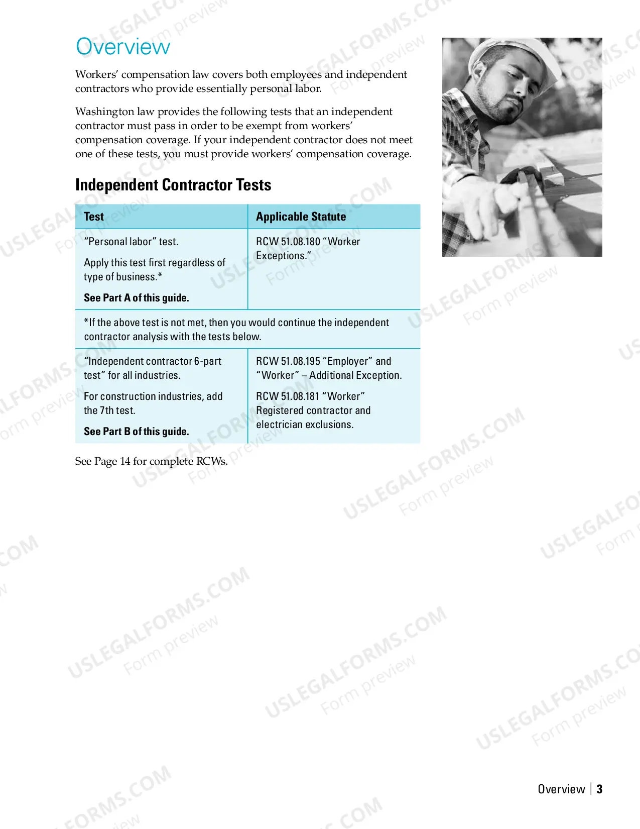 Preview Independent Contractor Guide: A Step-by-Step Guide to Hiring Independent Contractors in Washington State
