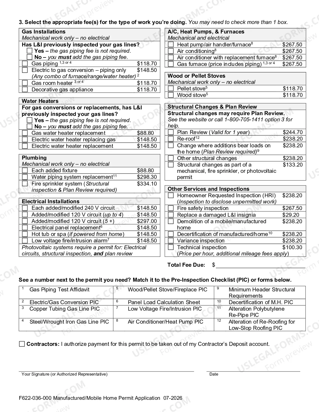 Preview Manufactured/Mobile Home Permit Application