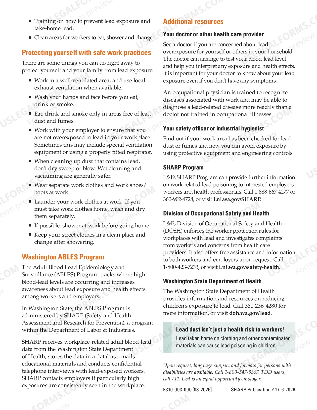 Preview Occupational Lead Exposure: An Alert for Workers