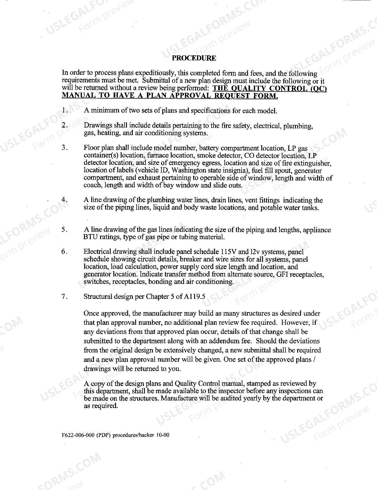 Preview Plan Approval Request - Recreational Vehicles and Recreational Park Trailers