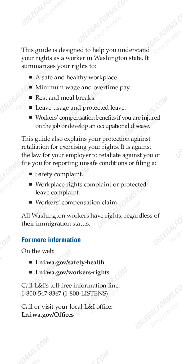 Preview Pocket Guide to Worker Rights