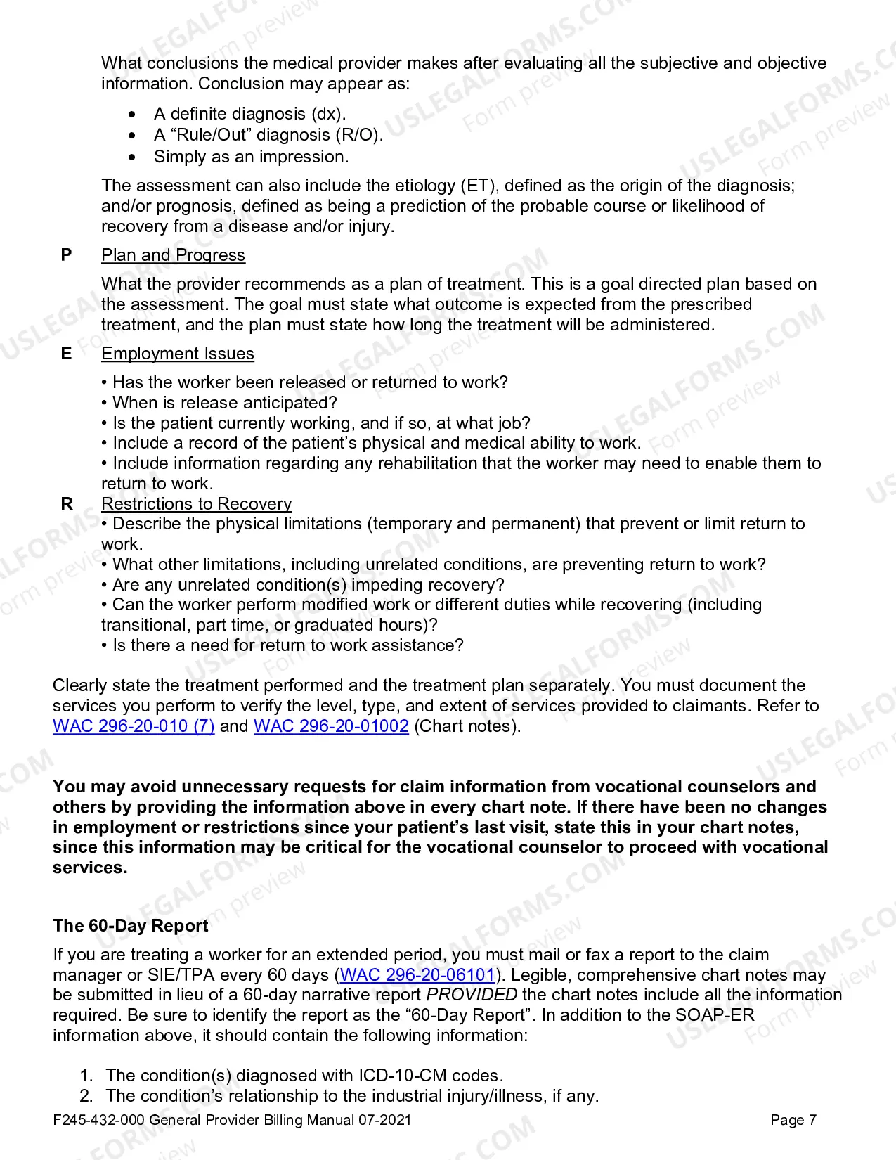 Preview Provider General Billing Manual