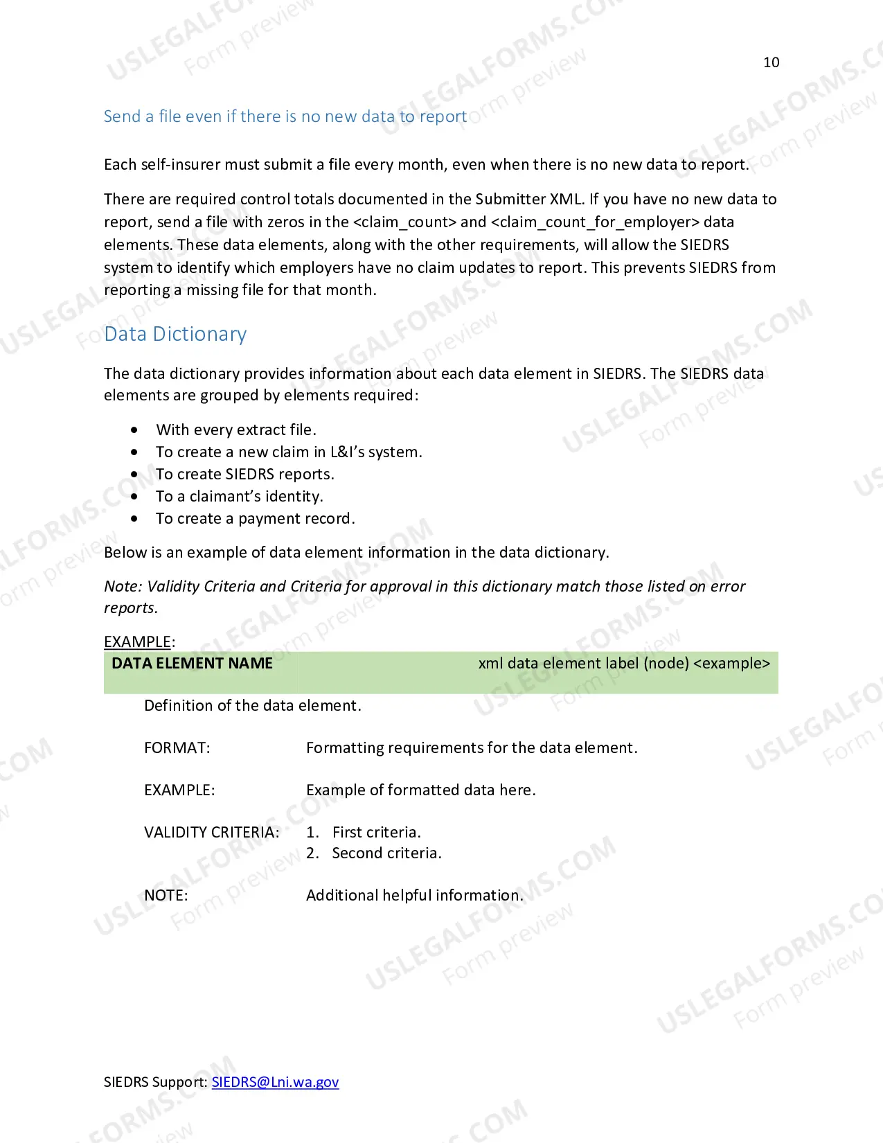 Preview Self-Insurance Electronic Data Reporting System (SIEDRS): Enrollment Package 2.0