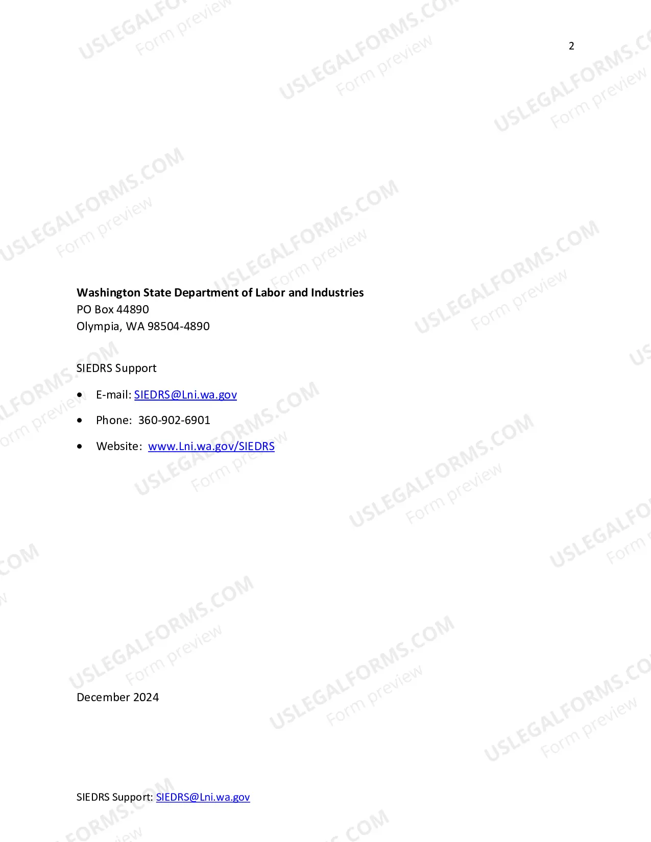 Preview Self-Insurance Electronic Data Reporting System (SIEDRS): Enrollment Package 2.0