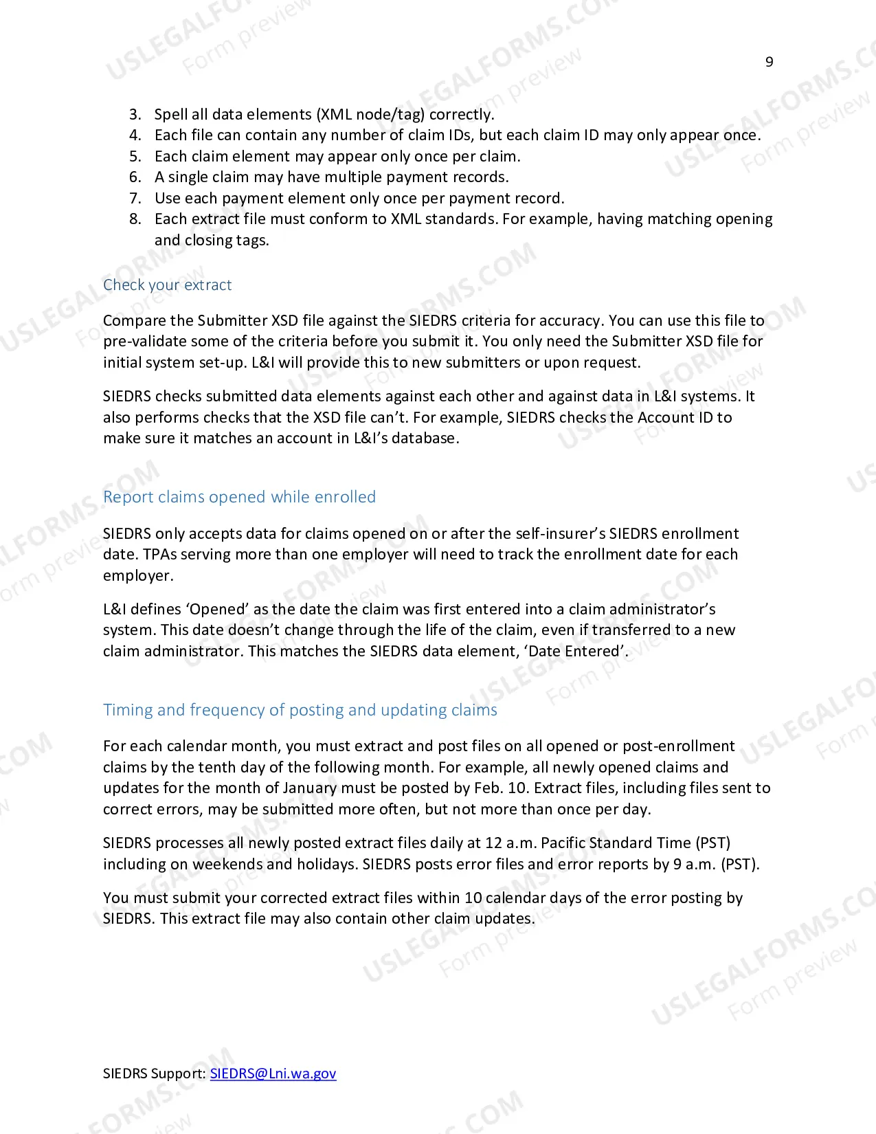 Preview Self-Insurance Electronic Data Reporting System (SIEDRS): Enrollment Package 2.0