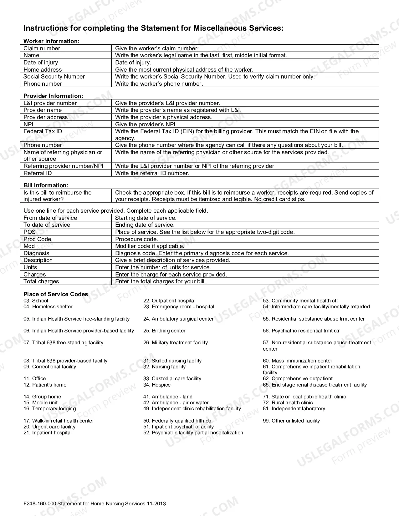 Preview Statement for Home Nursing Services