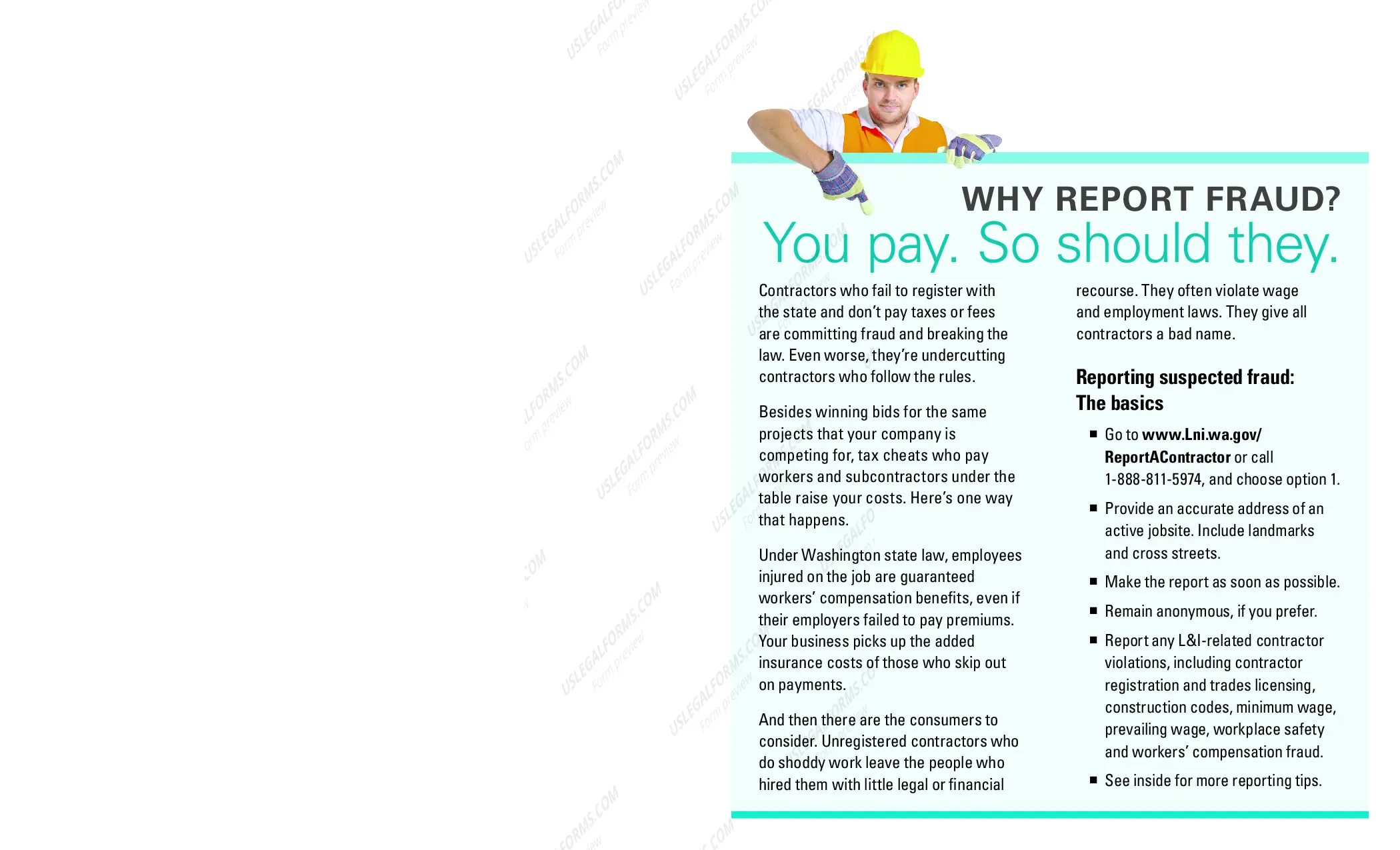 Preview Stop illegal contracting: See it? Report it.