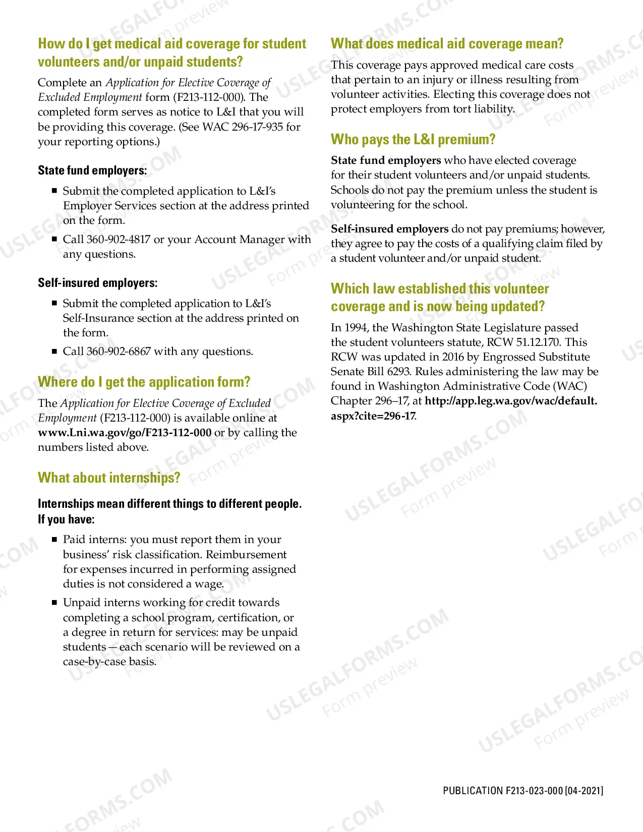 Preview Student Volunteers and Workers' Compensation Coverage