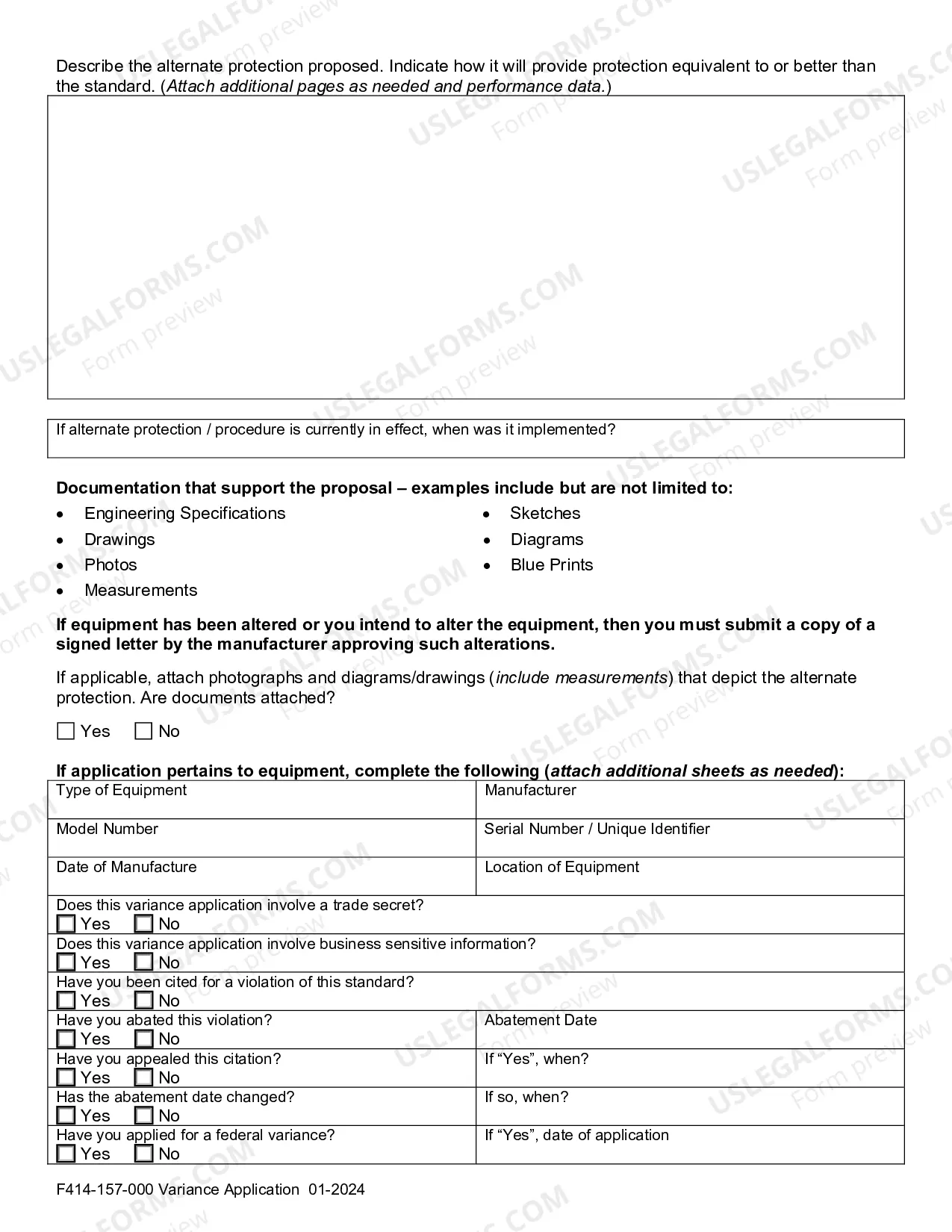 Preview Variance Application - Industrial Safety and Health