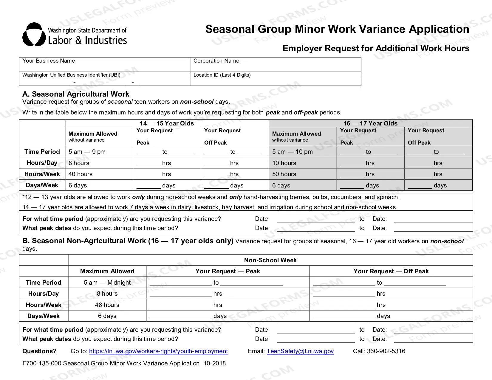 Preview Variance Application - Seasonal Group Minor Work