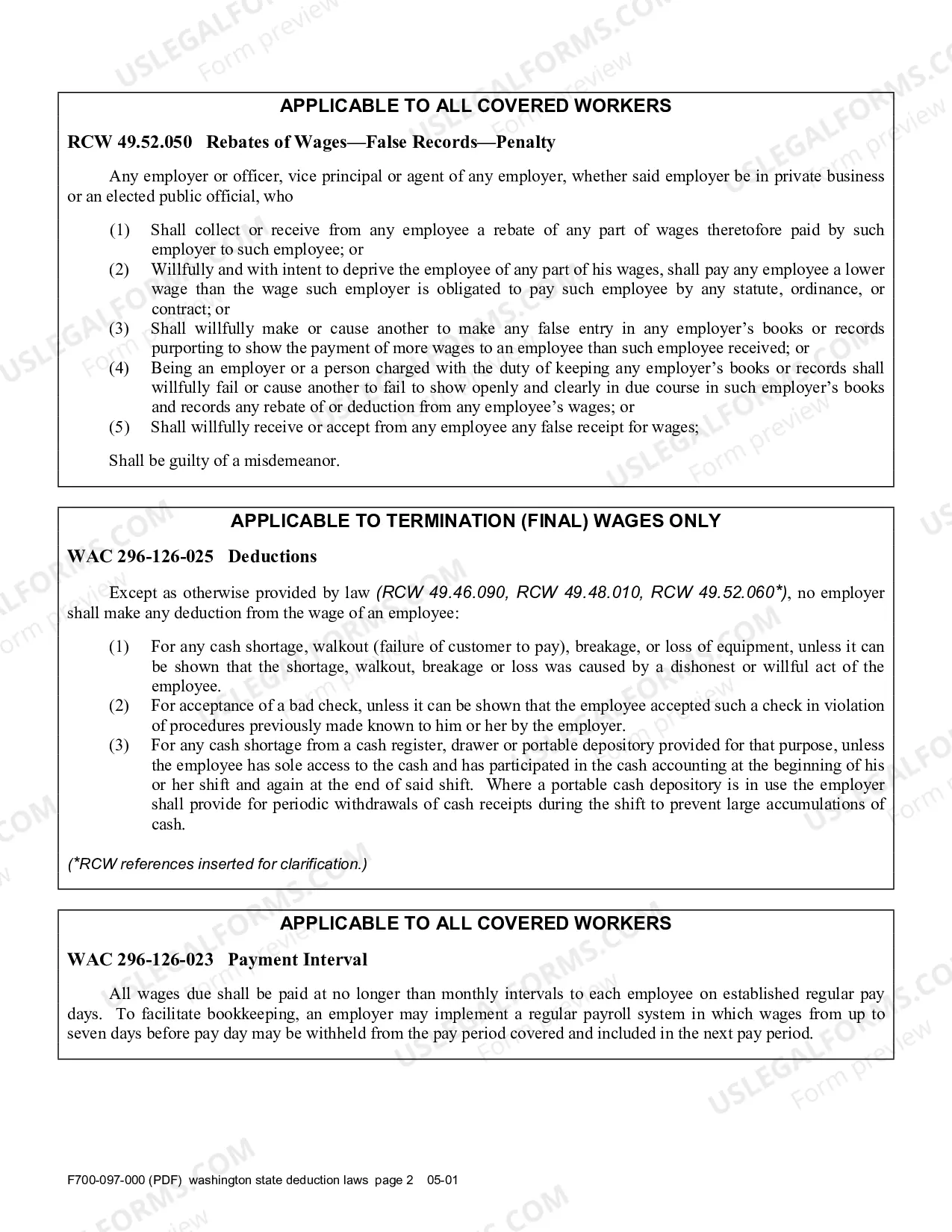 Preview Washington State Deduction Laws