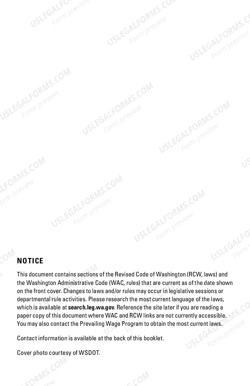 Preview Washington State Prevailing Wage Law
