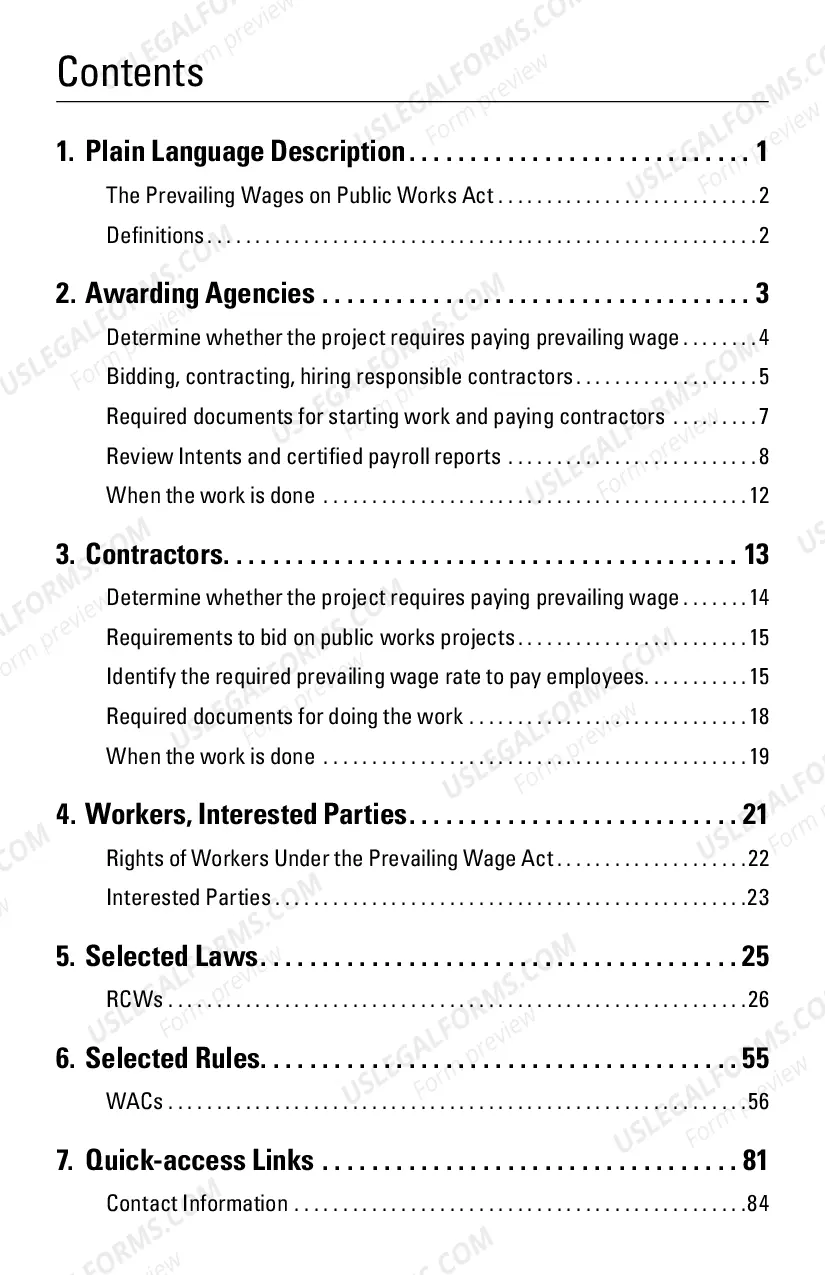 Preview Washington State Prevailing Wage Law