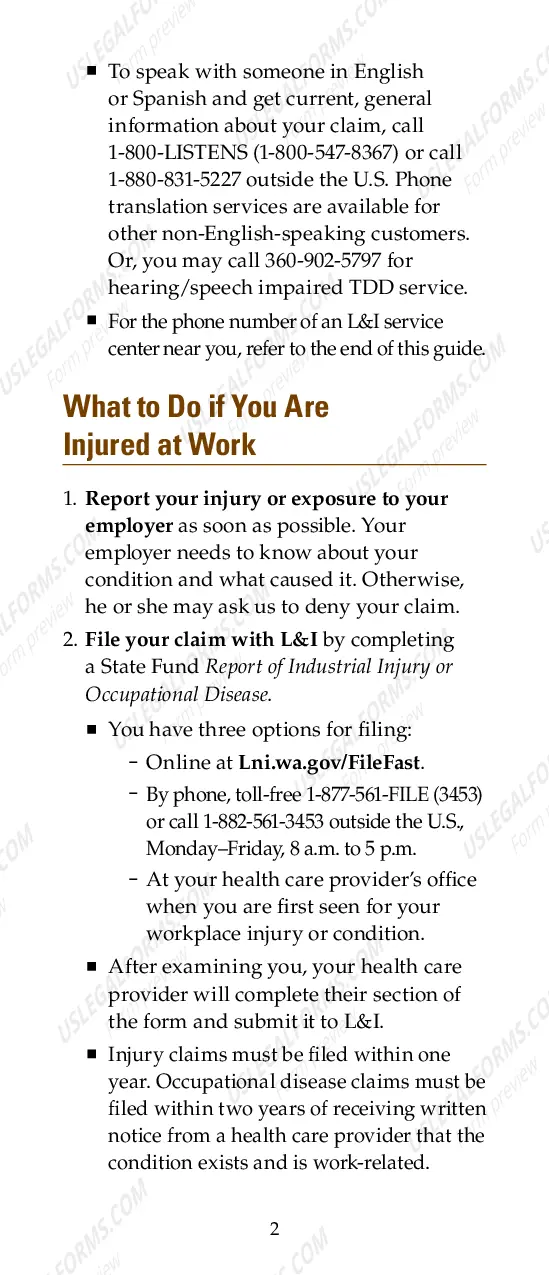 Preview Workers' Compensation Benefits: A Guide for Injured Workers