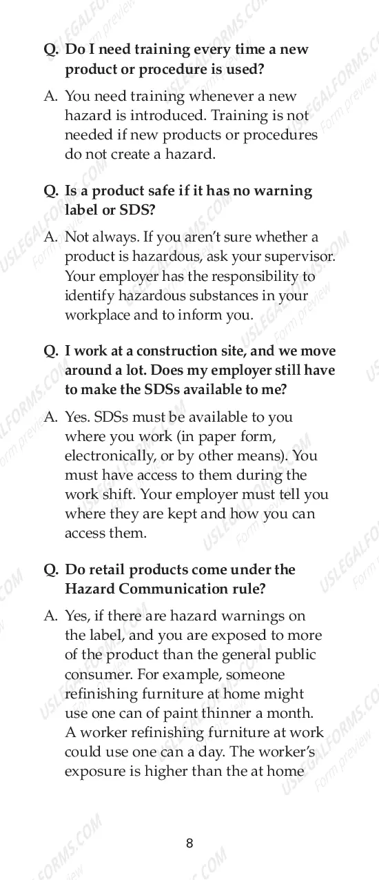 Preview Workers' Guide to Hazardous Chemicals