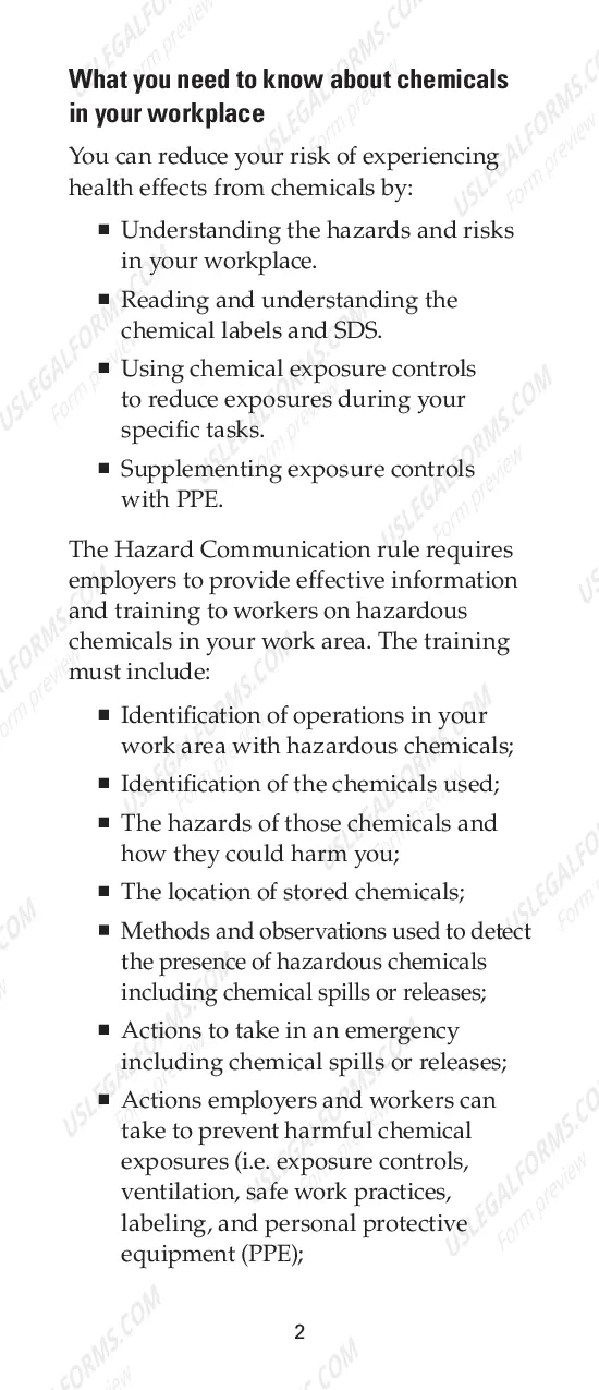 Preview Workers' Guide to Hazardous Chemicals