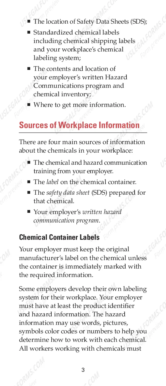 Preview Workers' Guide to Hazardous Chemicals