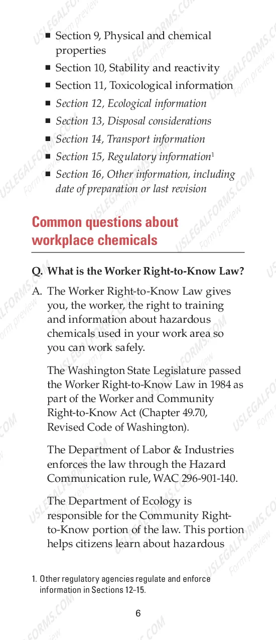 Preview Workers' Guide to Hazardous Chemicals