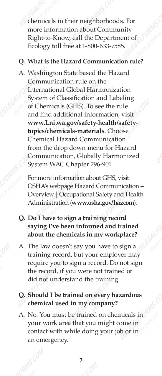 Preview Workers' Guide to Hazardous Chemicals