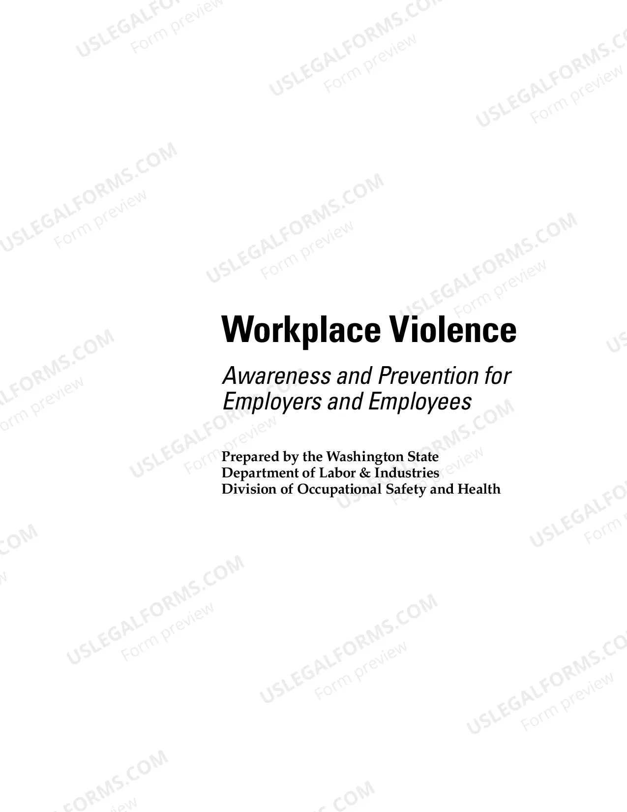 Preview Workplace Violence: Awareness and Prevention for Employers and Employees