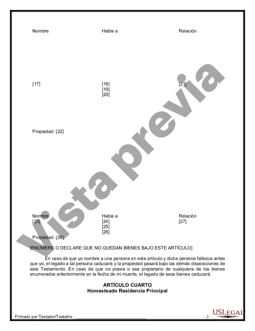 Preview Paquete de Voluntades Mutuas con Últimas Voluntades y Testamentos para Pareja Casada con Hijos Adultos