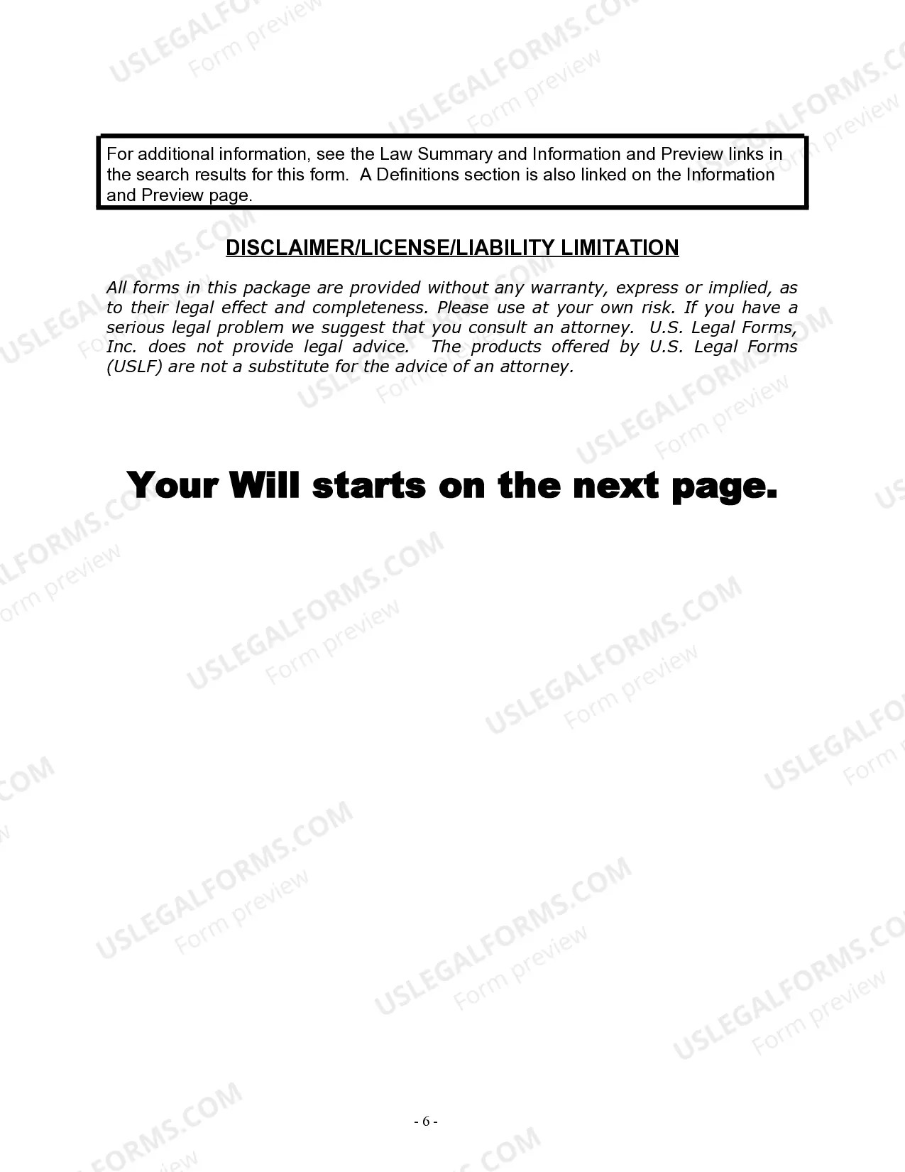 Preview Last Will and Testament for Married Person with Adult Children