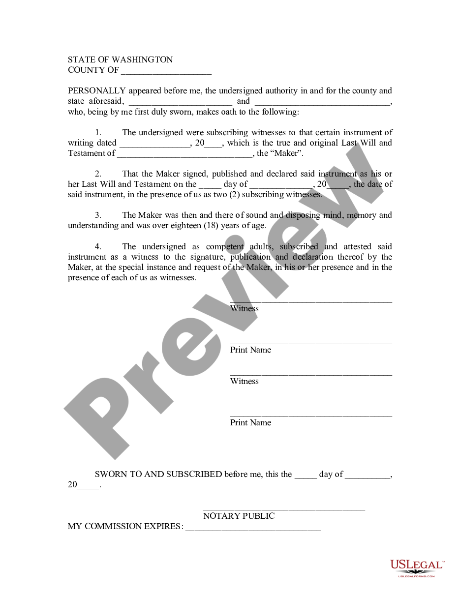 page 2 Codicil to Will Form for Amending Your Will - Will Changes or Amendments preview