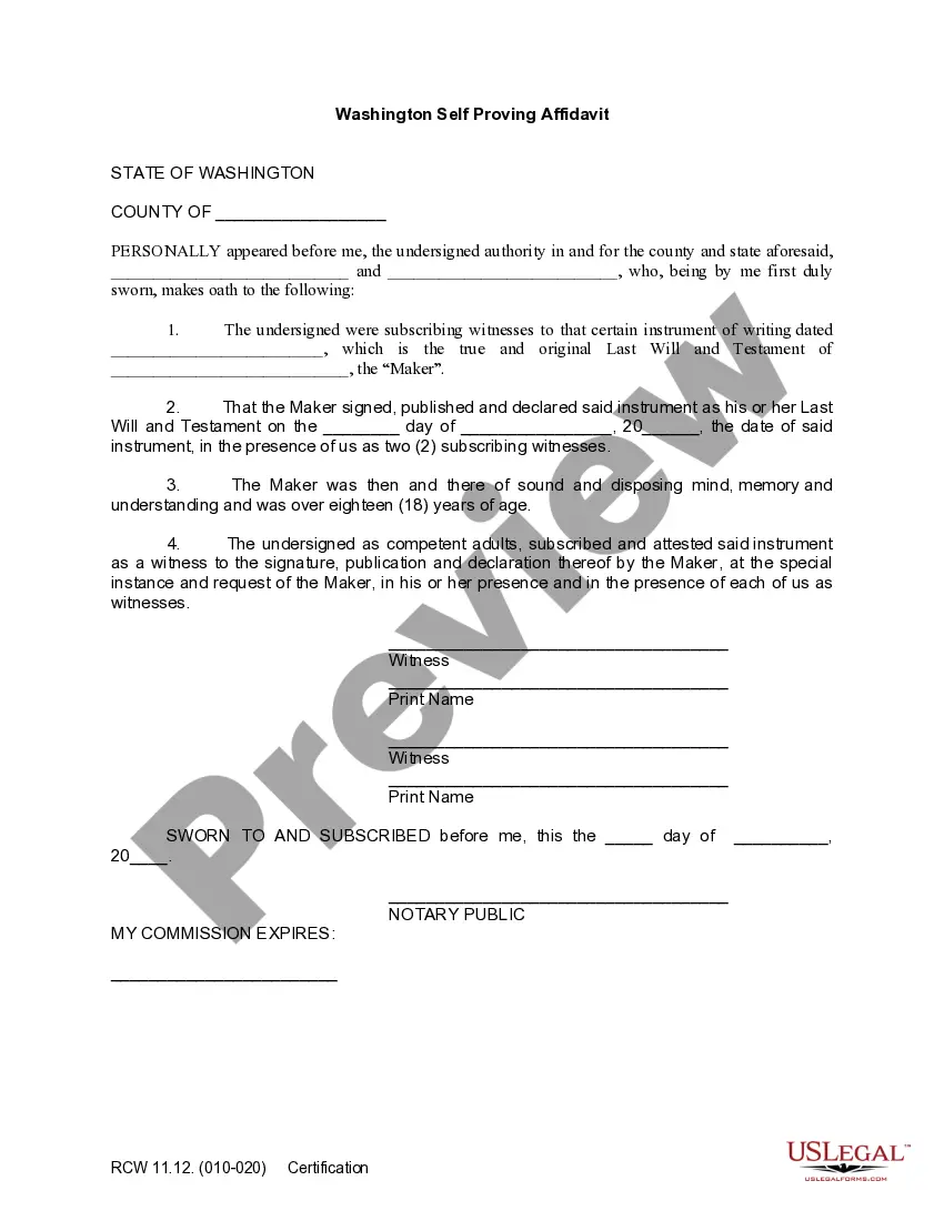 Preview Last Will and Testament with All Property to Trust called a Pour Over Will