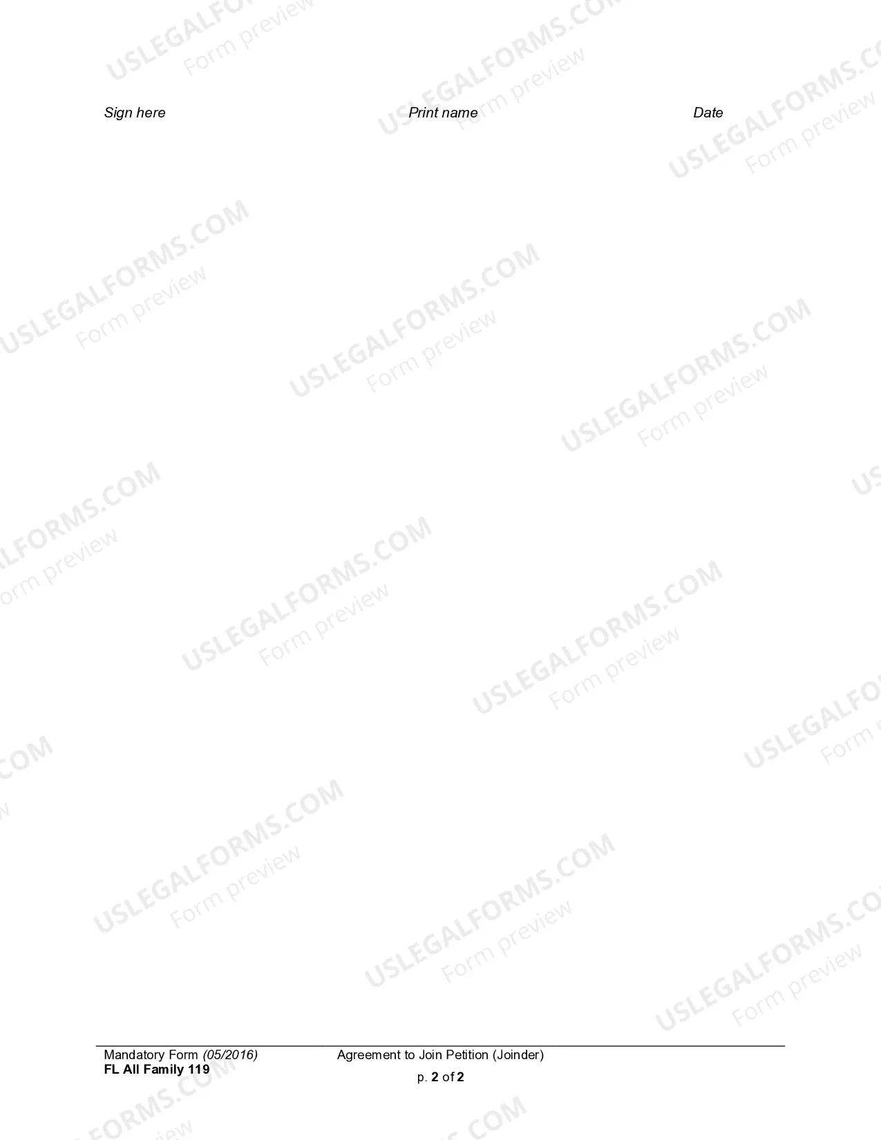 Preview Joinder for Divorce Proceeding