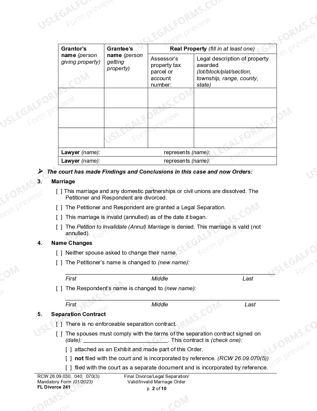 Preview Decree of Dissolution - With or Without Children