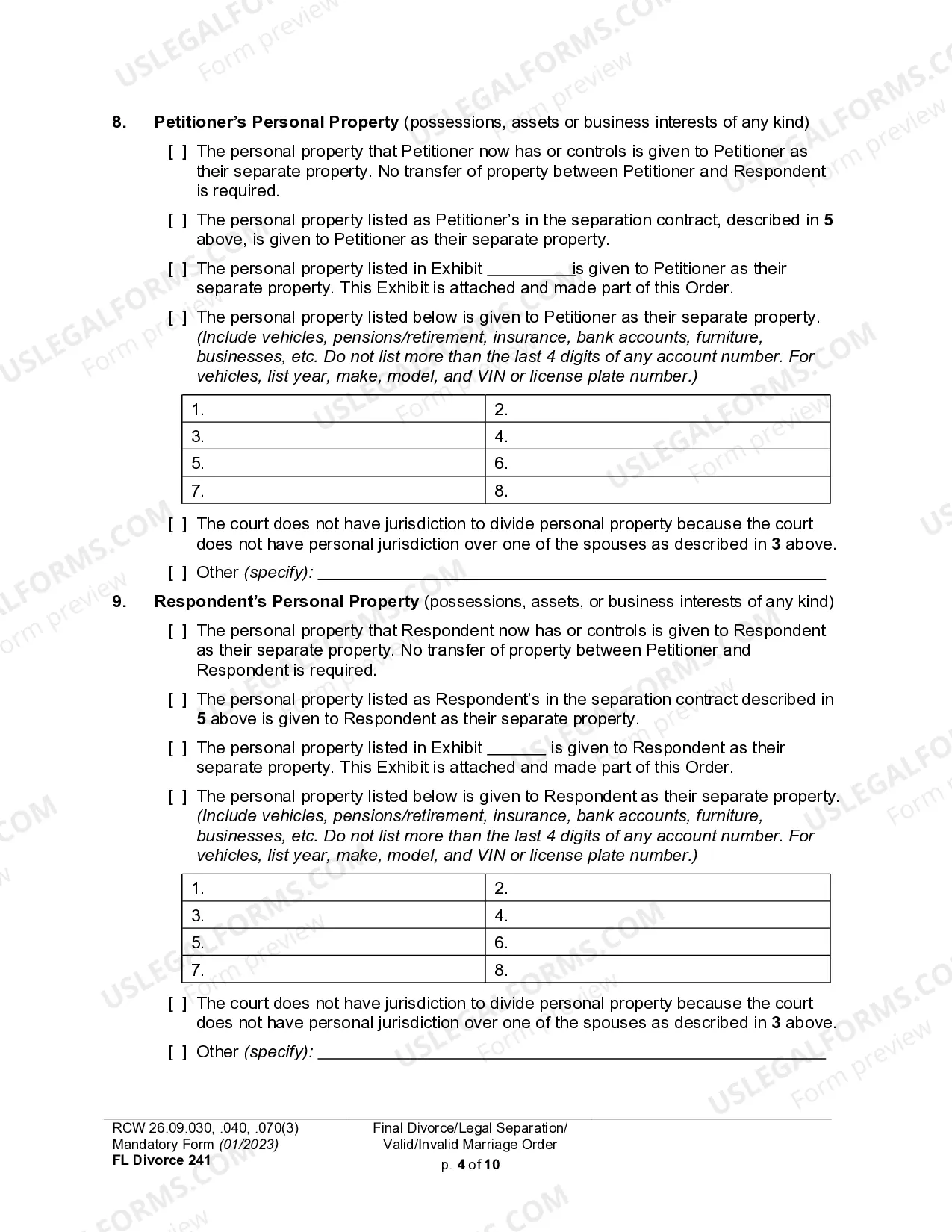 Preview Decree of Dissolution - With or Without Children