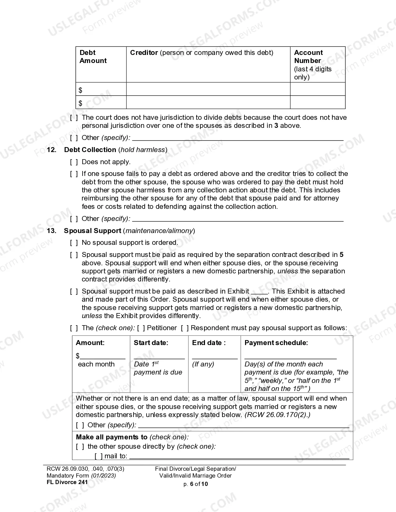 Preview Decree of Dissolution - With or Without Children