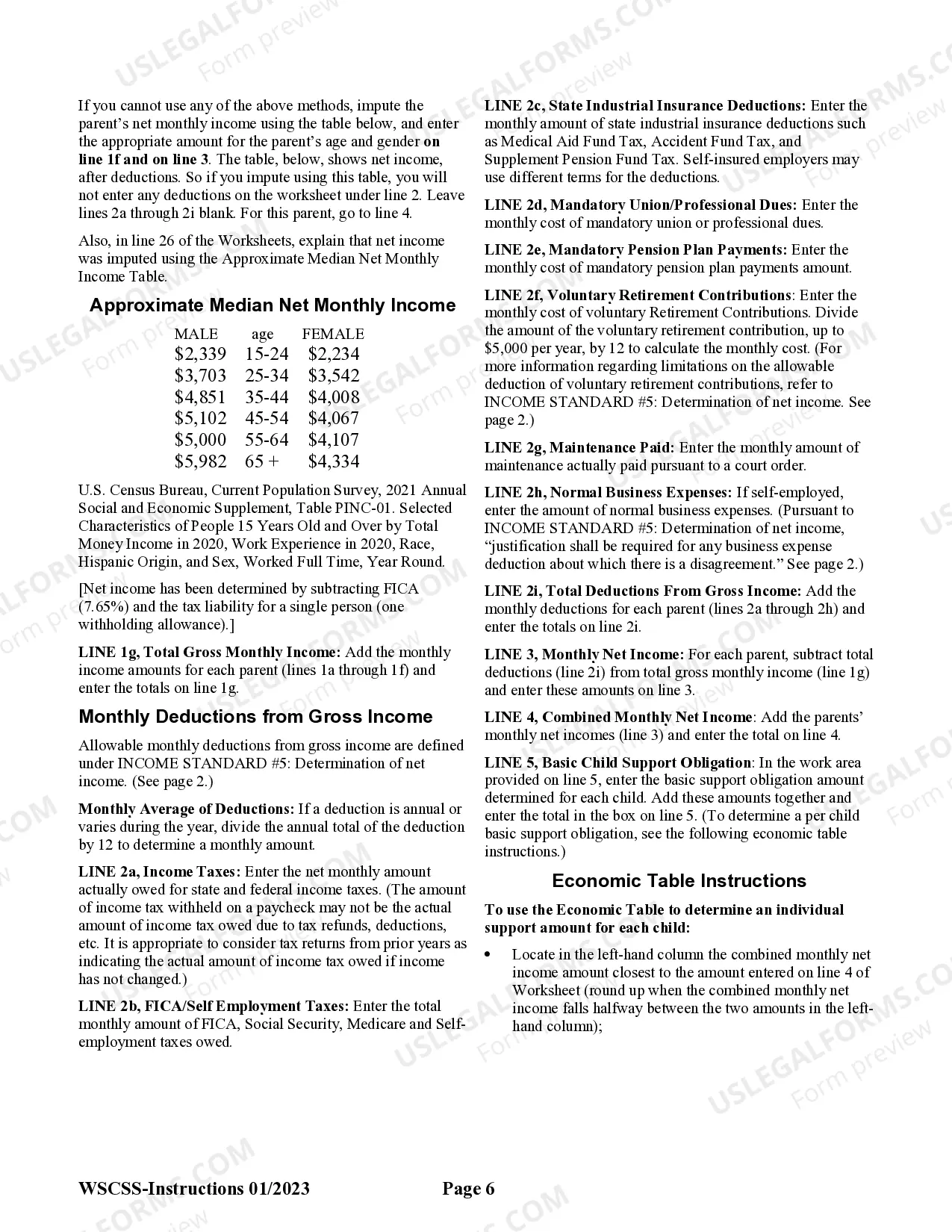 Preview Child Support Schedule