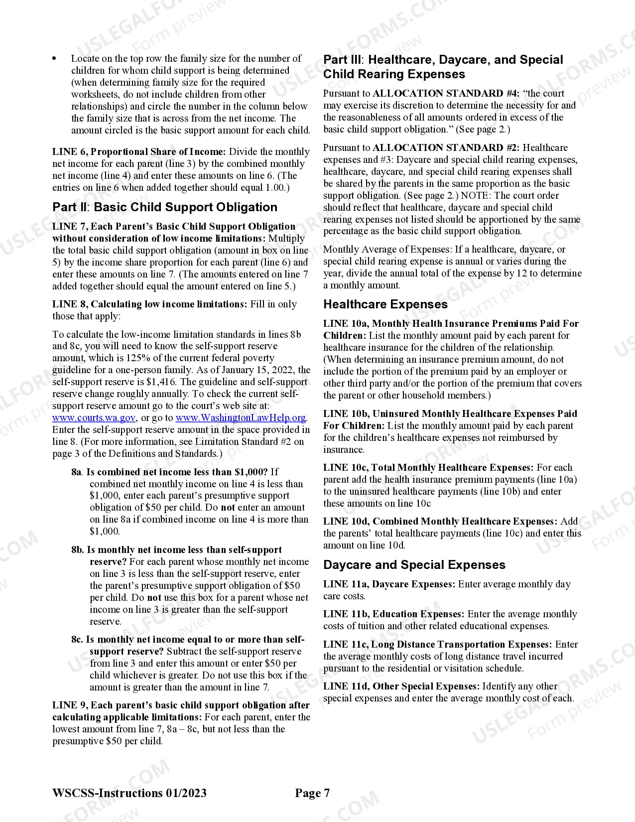 Preview Child Support Schedule
