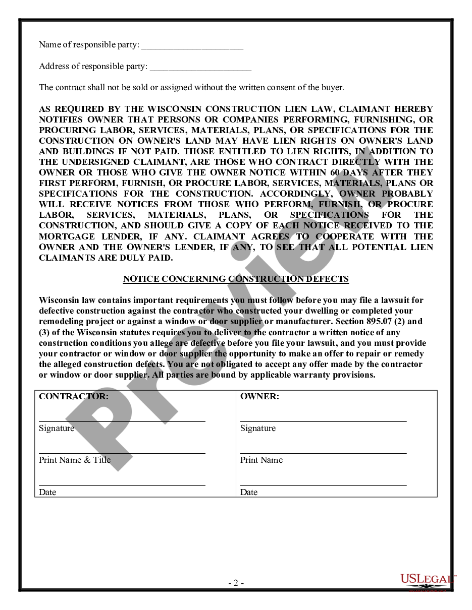 page 1 Trim Carpenter Contract for Contractor preview