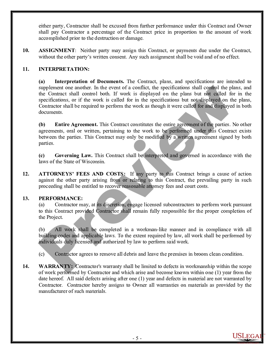 page 4 Trim Carpenter Contract for Contractor preview