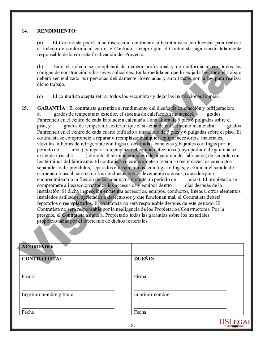 Preview Contrato HVAC para contratista