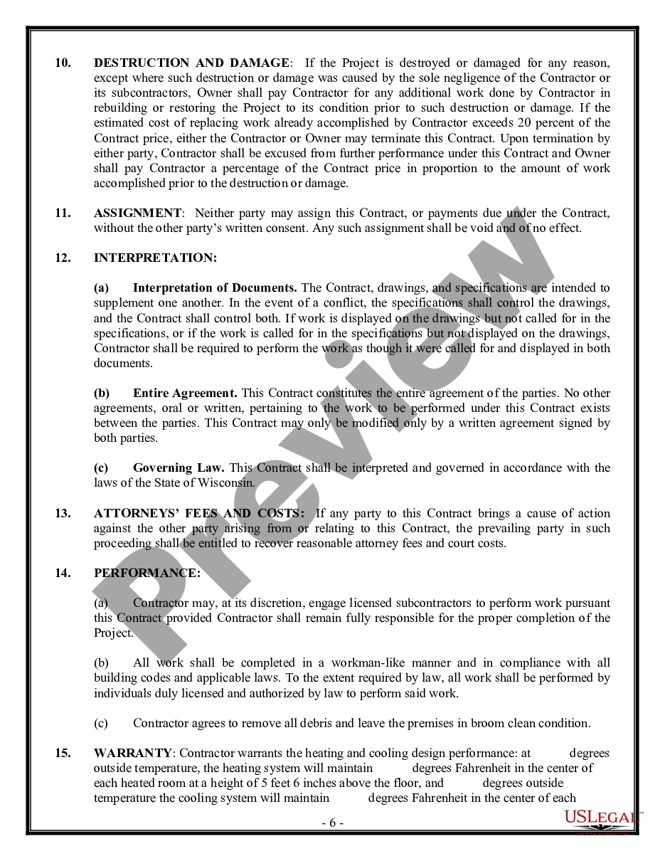 page 5 HVAC Contract for Contractor preview
