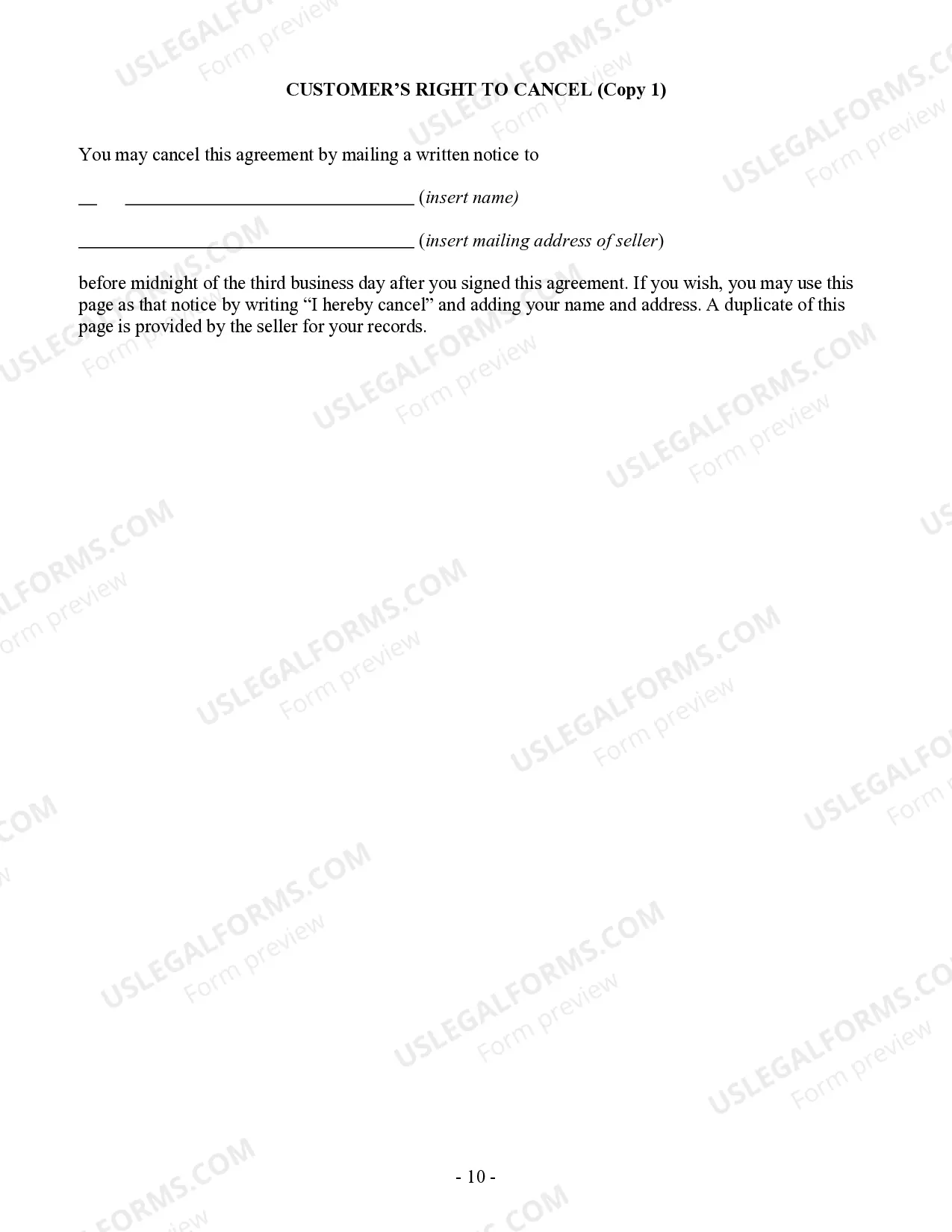 Preview HVAC Contract for Contractor