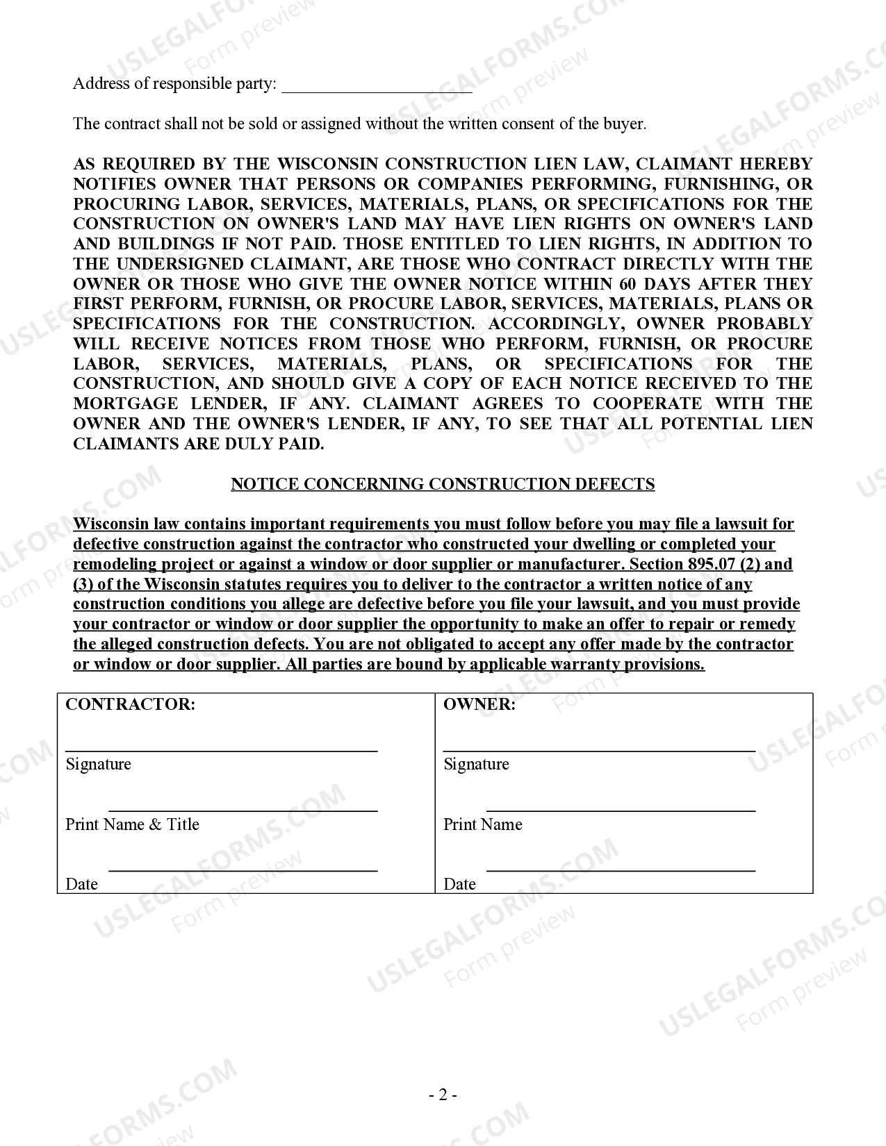 Preview HVAC Contract for Contractor