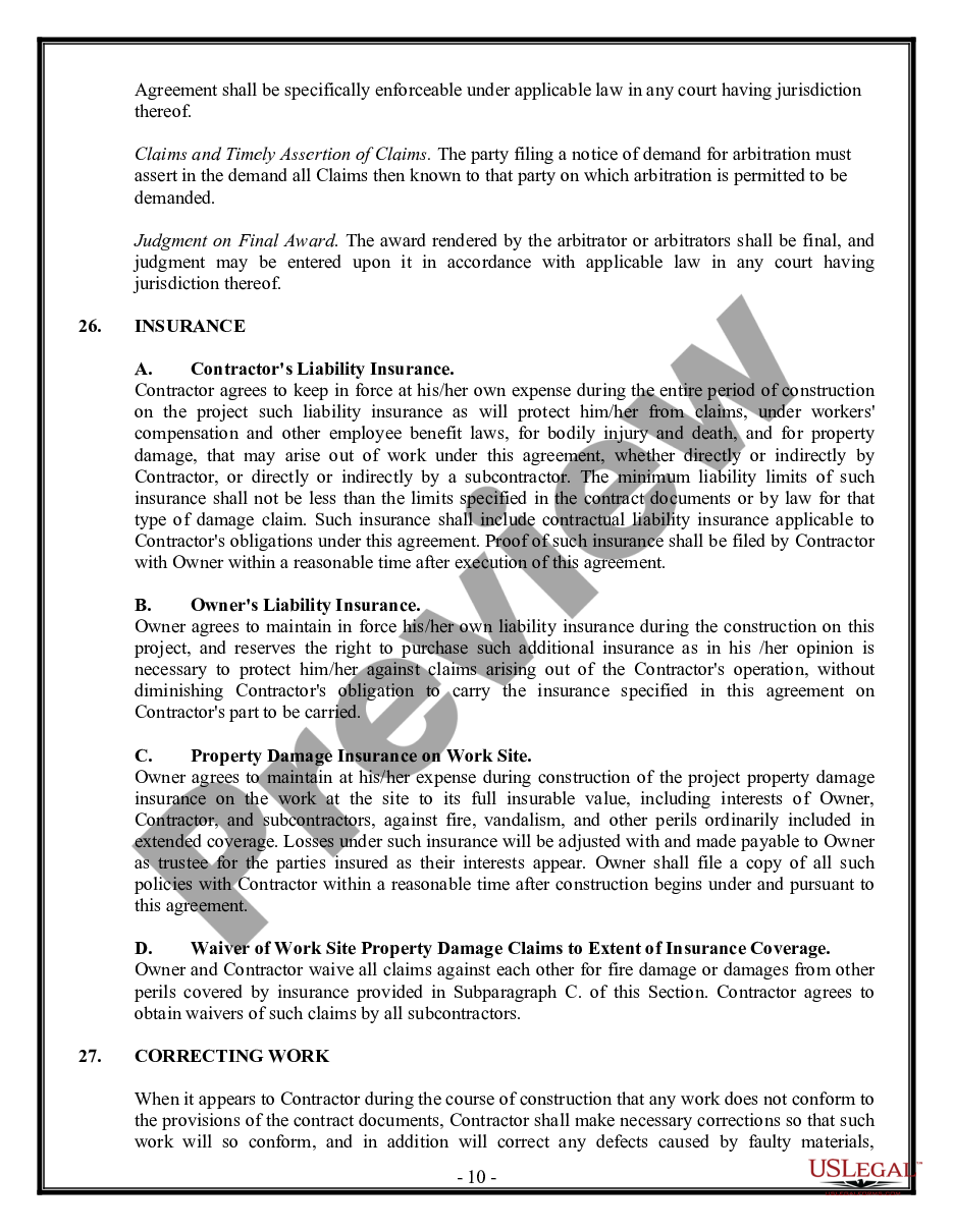 page 9 Commercial Contract for Contractor preview