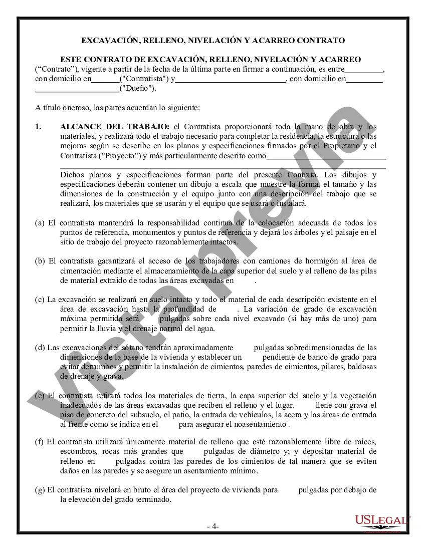 Preview Contrato de excavadora para contratista