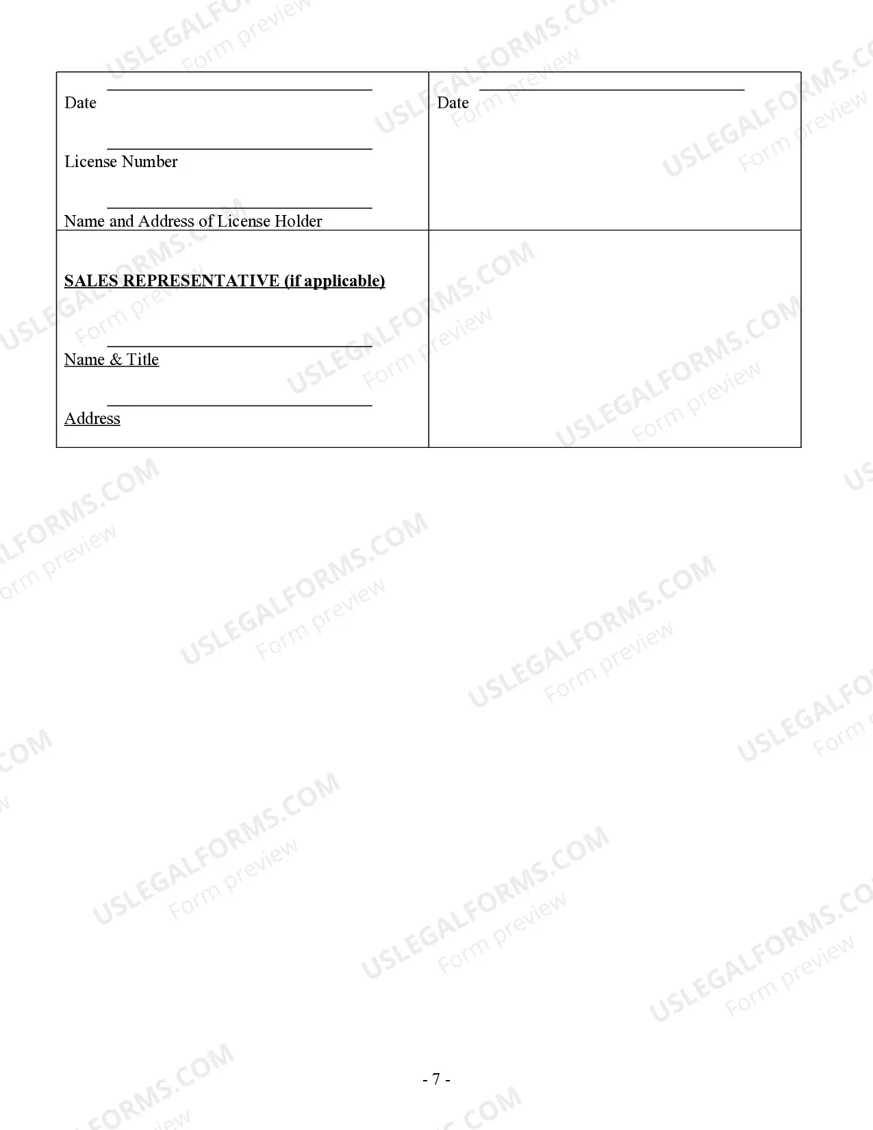 Preview Excavator Contract for Contractor
