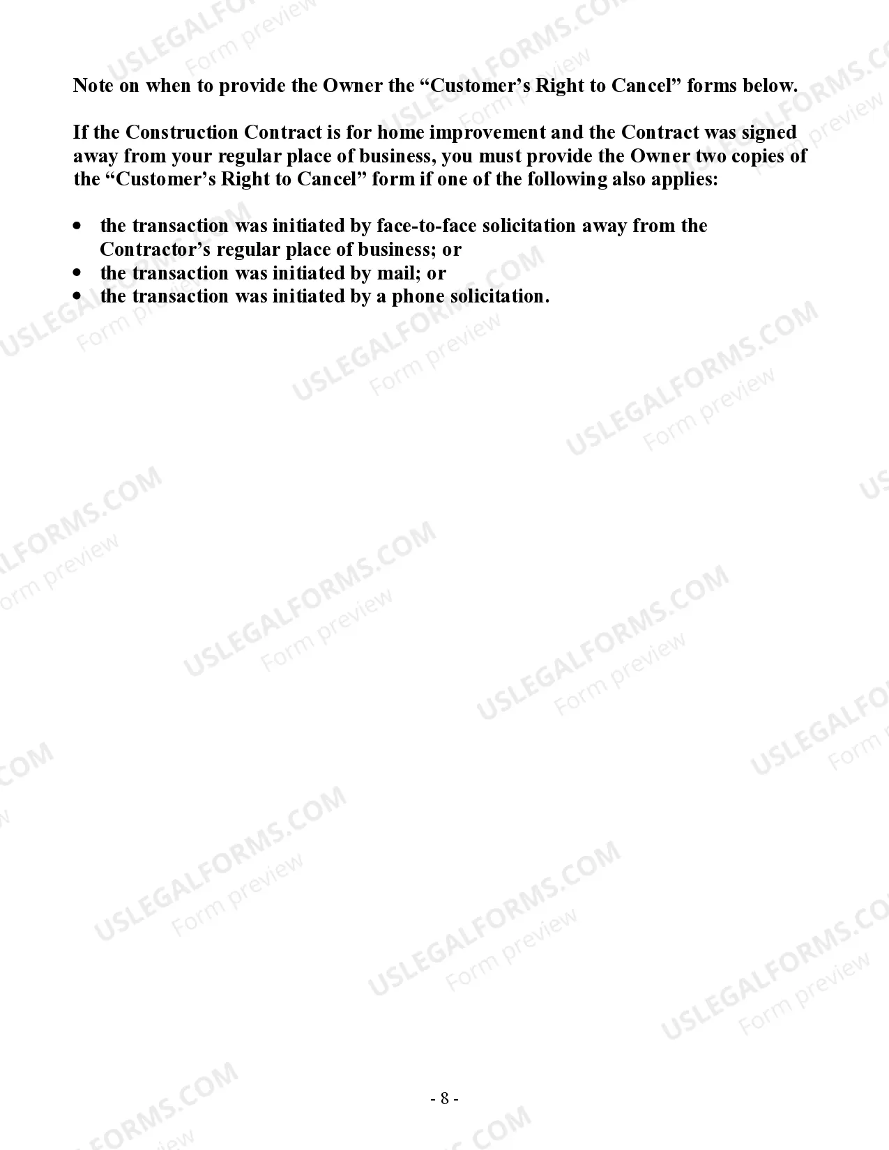 Preview Renovation Contract for Contractor