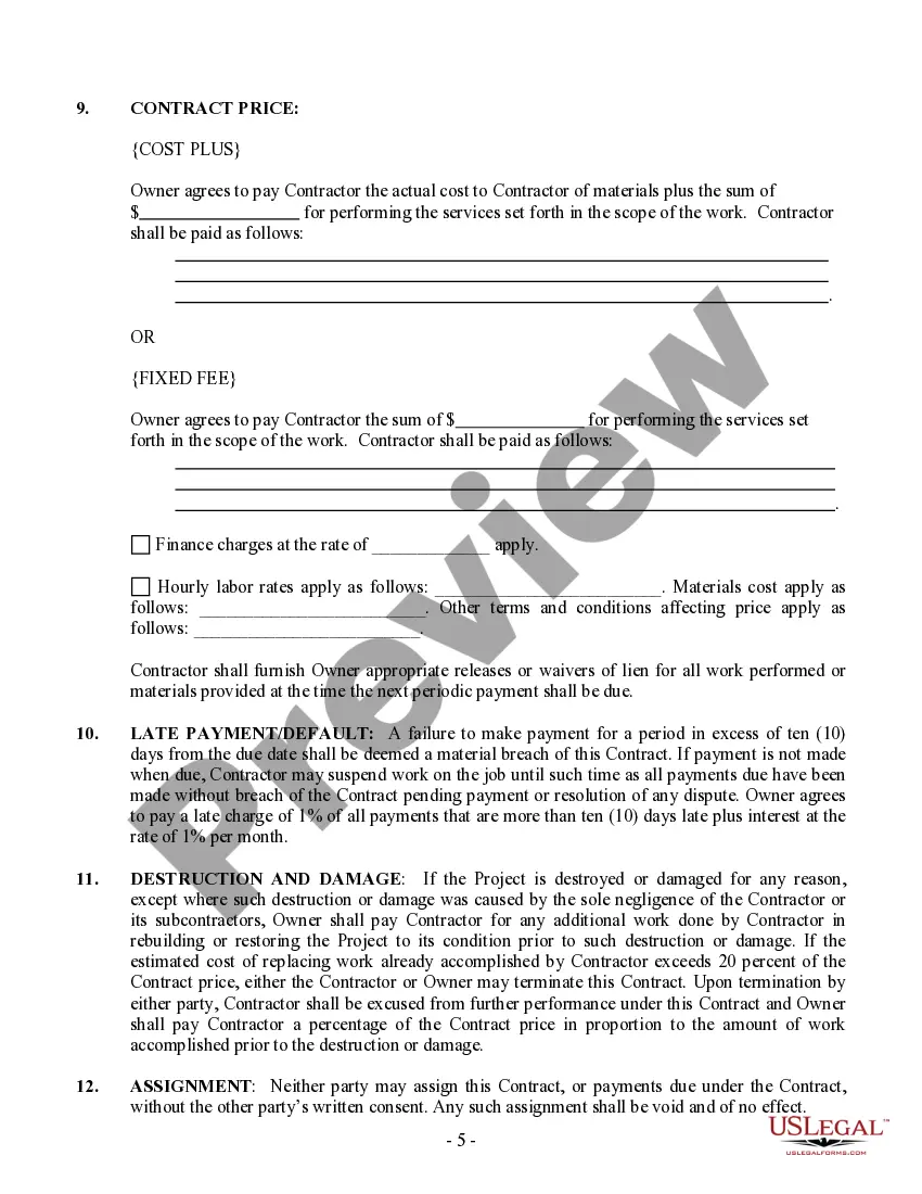 Preview Concrete Mason Contract for Contractor